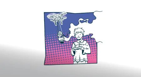 Illustrationen im Comic-Stil zur Darstellung des Gemeindelebens