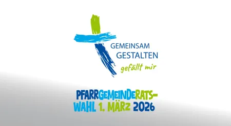 Logo mit dem neuen Motto zur Pfarr­gemeinde­rats­wahl 2026