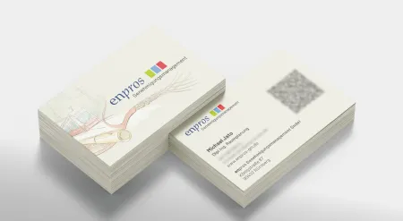 Neue Geschäfts­karten für die beiden enpros-Unternehmen