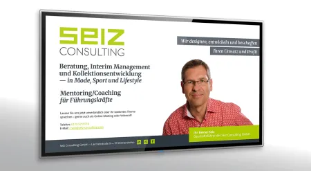 Onepager zur kompakten Vorstellung des Bera­tungs­unter­nehmens