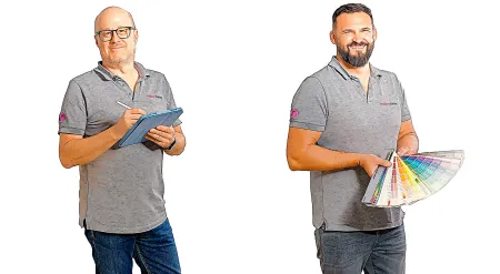 Neue Mitarbeiter-Porträts im individuellen Maler-Damm-Look