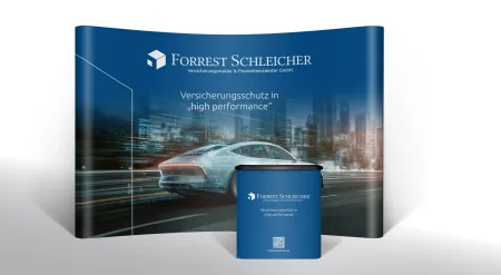 Messestand zum „Versiche­rungs­schutz in High Performance“