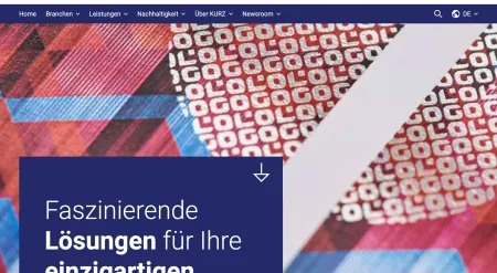 Design und Technik für die Dach-Website der KURZ-Gruppe