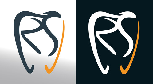 … und die Idee ein Bildzeichen aus den Initialen des Zahnarztes anzufertigen.  … und die Idee ein Bildzeichen aus den Initialen des Zahnarztes anzufertigen.