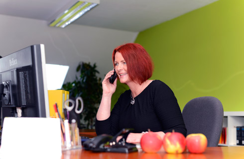 Marion Reiß im Foto-Shooting der Bundesagentur für Arbeit – 3