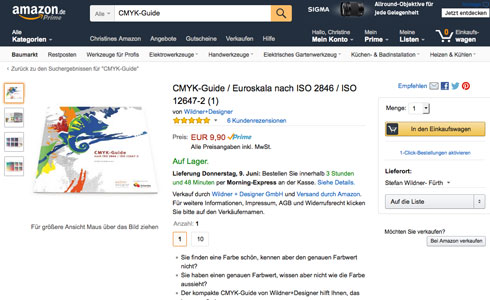 Unser CMYK-Guide als Prime-Produkt bei Amazon Unser CMYK-Guide als Prime-Produkt bei Amazon