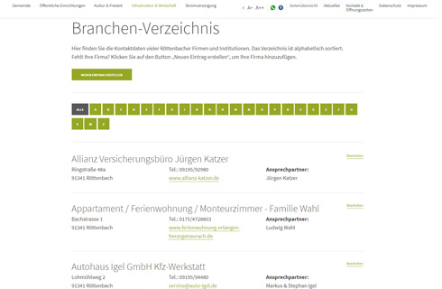 Branchen-Verzeichnis Branchen-Verzeichnis