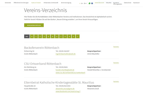 Vereins-Verzeichnis Vereins-Verzeichnis