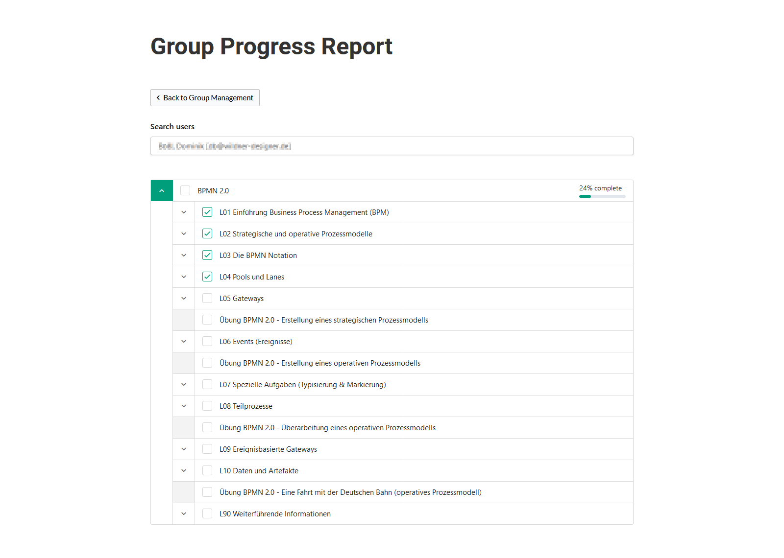 Einsicht von Statistiken, Quiz-Auswertungen oder Zertifikaten der Mitarbeiter Einsicht von Statistiken, Quiz-Auswertungen oder Zertifikaten der Mitarbeiter