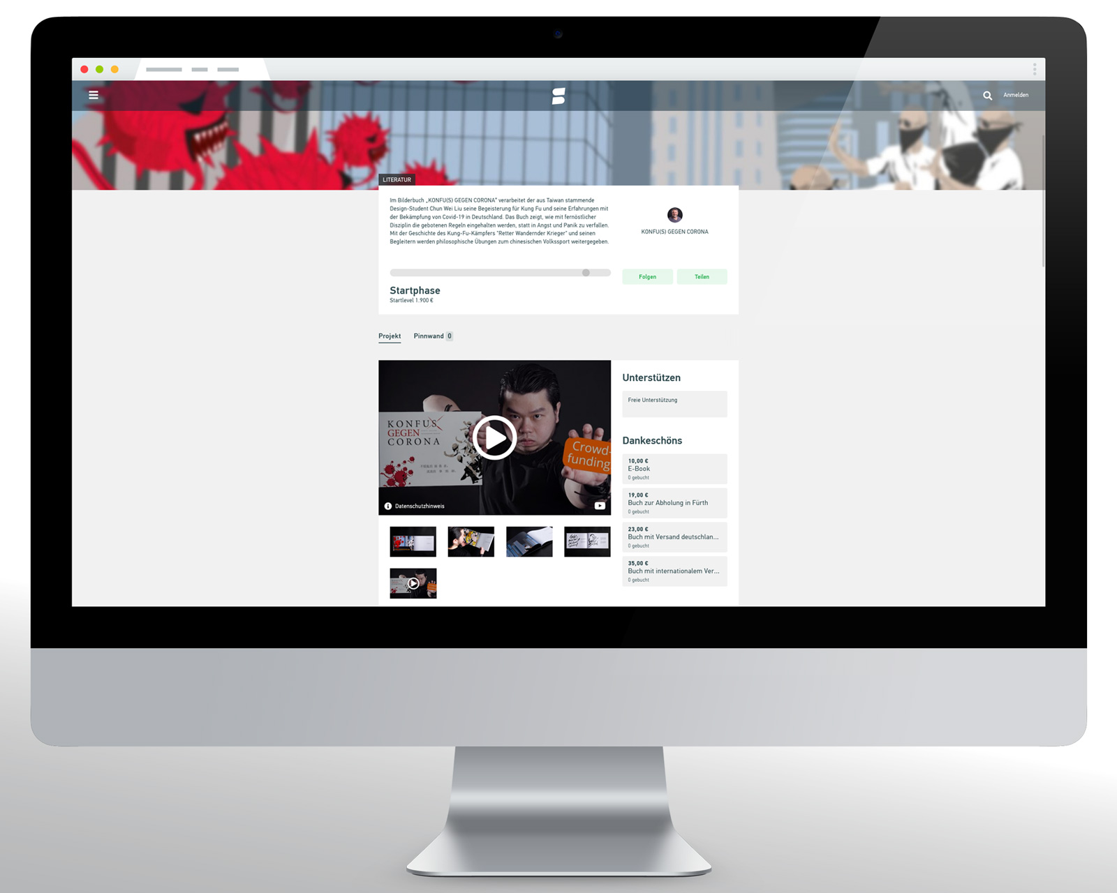 Startnext-Crowdfunding-Kampange Konfu(s) gegen Corona