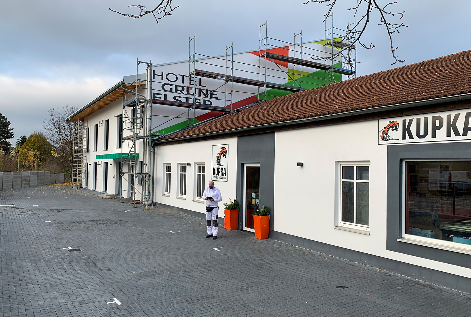 Fassade des Hotels Grüne Elster