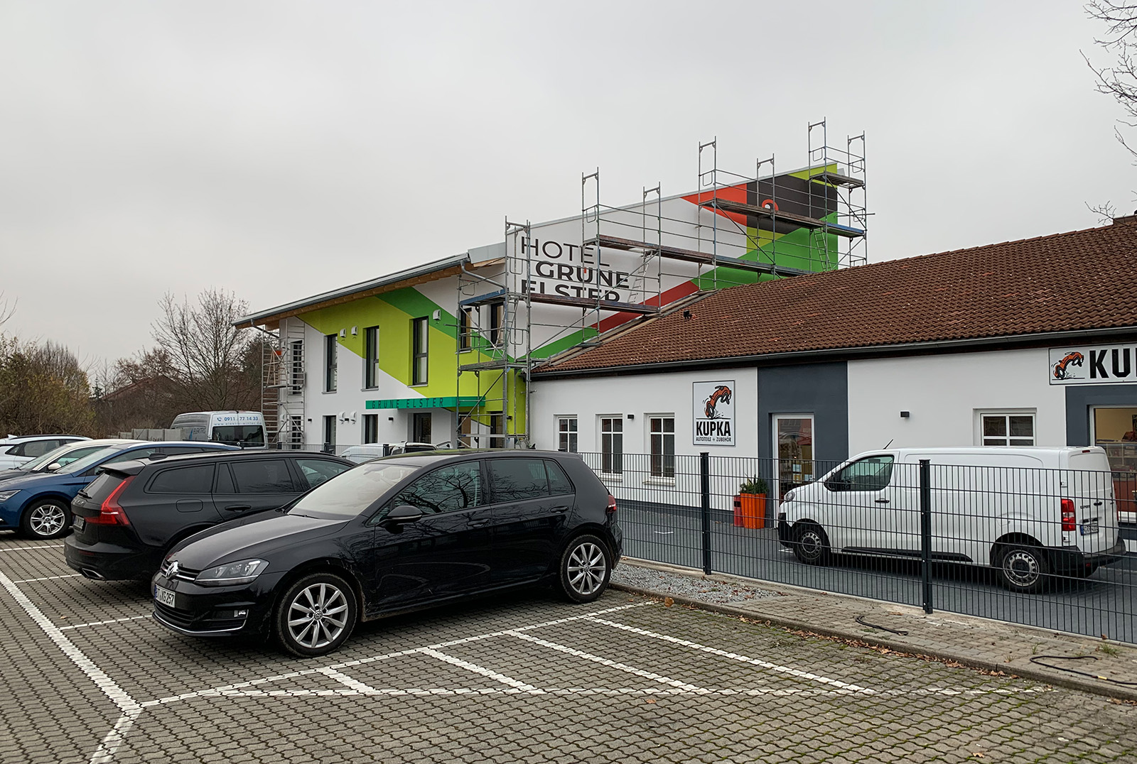 Fassade des Hotels Grüne Elster