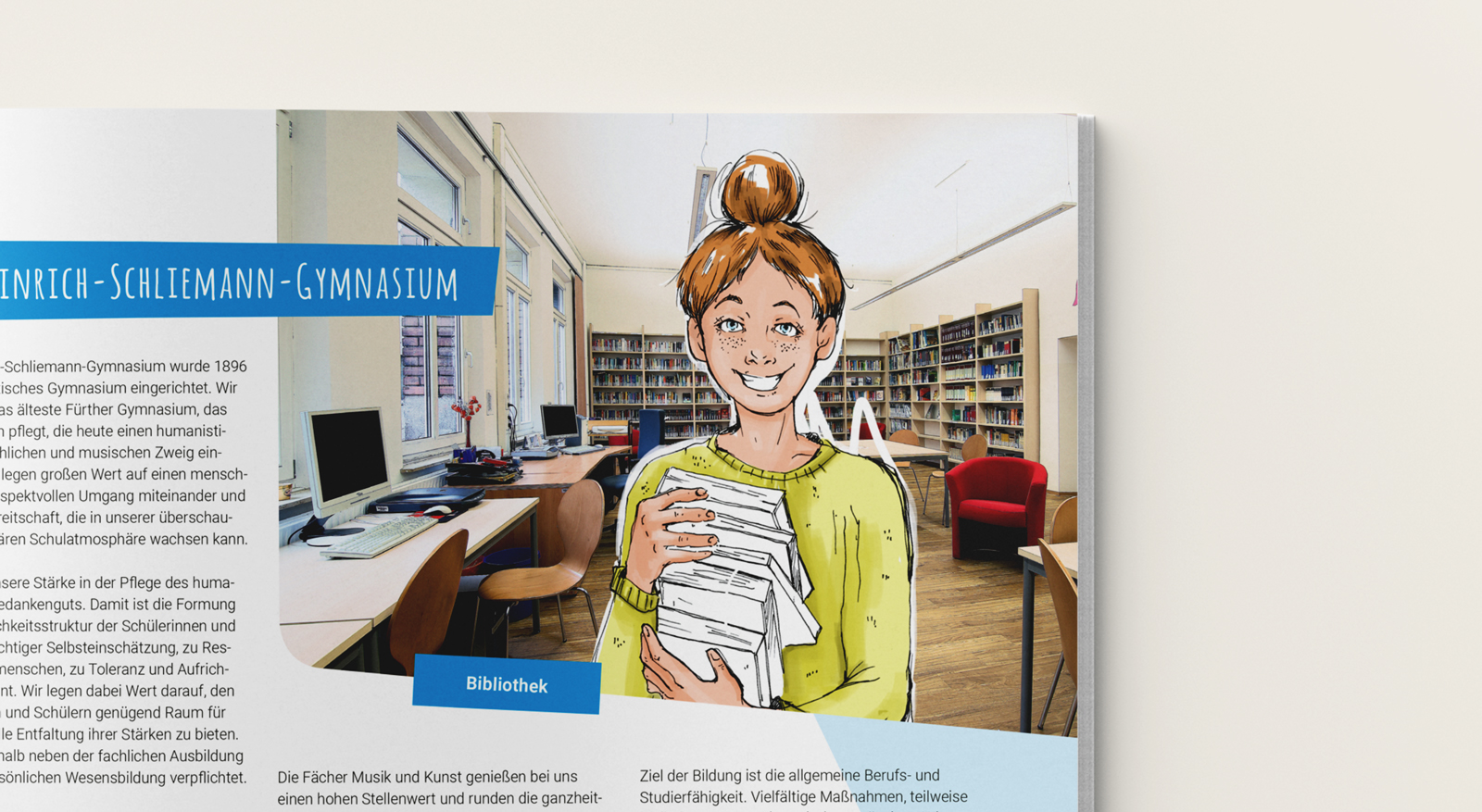Scribble-Stil für eine Schul-Broschüre