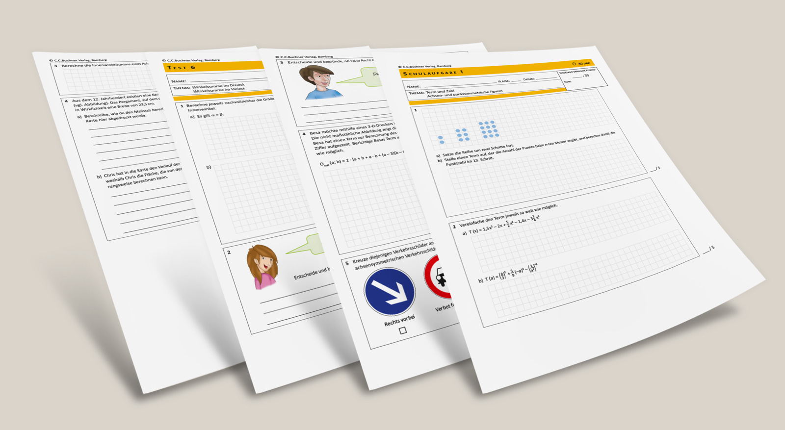 Arbeitsblätter, Einzelseiten im Format DIN A4